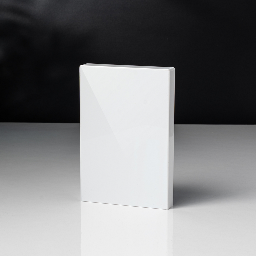 F028D PET Pearl White High Gloss BOTH SIDE  2800x1245x19MM 40pc/Crate